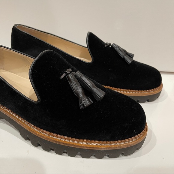 Jon Josef Anthropologie Womens Gogo Lug Sole Loafers Size US 10 EUR 40 Black - Picture 6 of 16